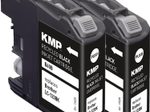 KMP Druckerpatronen B60D schwarz kompatibel zu brother LC-123BK, 2er-Set