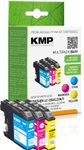 KMP Druckerpatronen B63V cyan, magenta, gelb kompatibel zu brother LC-225XL C/M/Y, 3er-Set