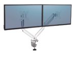 Fellowes Monitor-Halterung Platinum Dual weiß
