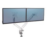 Fellowes Monitor-Halterung Platinum Dual weiß