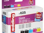 edding Druckerpatronen EDD-625 2x schwarz, cyan, magenta, gelb kompatibel zu Canon PGI-580XXL BK, CLI-581XXL BK/C/M/Y, 5er-Set
