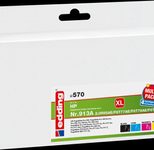 edding Druckerpatronen EDD-570 schwarz, cyan, magenta, gelb kompatibel zu HP 913A (L0R95AE, F6T77AE, F6T78AE, F6T79AE), 4er-Set