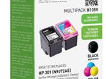 KMP Druckerpatronen H135V schwarz, color kompatibel zu HP 301 (N9J72AE), 2er-Set