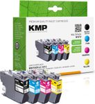KMP Druckerpatronen B101V schwarz, cyan, magenta, gelb kompatibel zu brother LC-3213VAL, 4er-Set