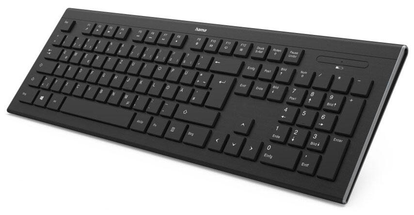 Hama Tastatur kabellos Cortino schwarz