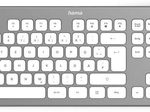 Hama Tastatur kabellos KW-700 silber, weiß