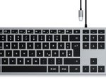 SATECHI Tastatur kabelgebunden Slim W3 grau, silber