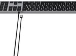 SATECHI Tastatur kabelgebunden Slim W3 grau, silber
