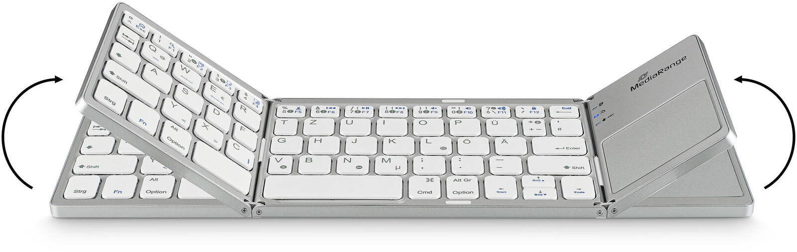 MediaRange Tastatur kabellos MROS133 silber