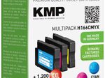KMP Druckerpatronen H166CMYX cyan, magenta, gelb kompatibel zu HP 953XL (F6U16AE/F6U17AE/F6U18AE), 3er-Set