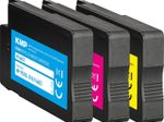 KMP Druckerpatronen H166CMYX cyan, magenta, gelb kompatibel zu HP 953XL (F6U16AE/F6U17AE/F6U18AE), 3er-Set