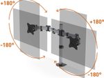 DURABLE Monitor-Halterung Select Dual silber