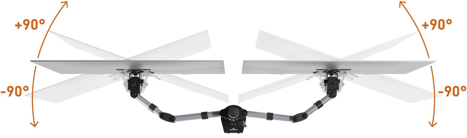 DURABLE Monitor-Halterung Select Dual silber