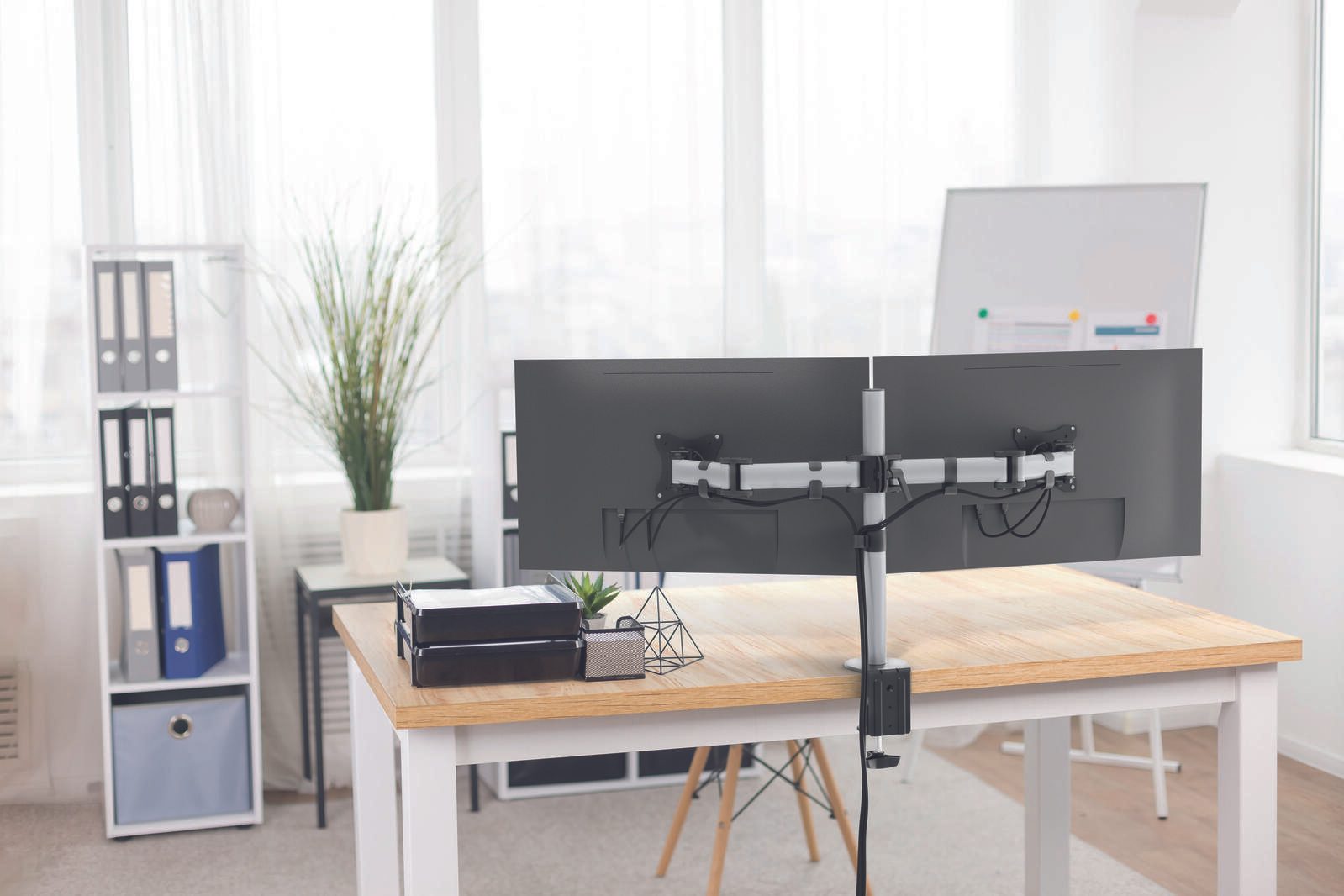 DURABLE Monitor-Halterung Select Dual silber