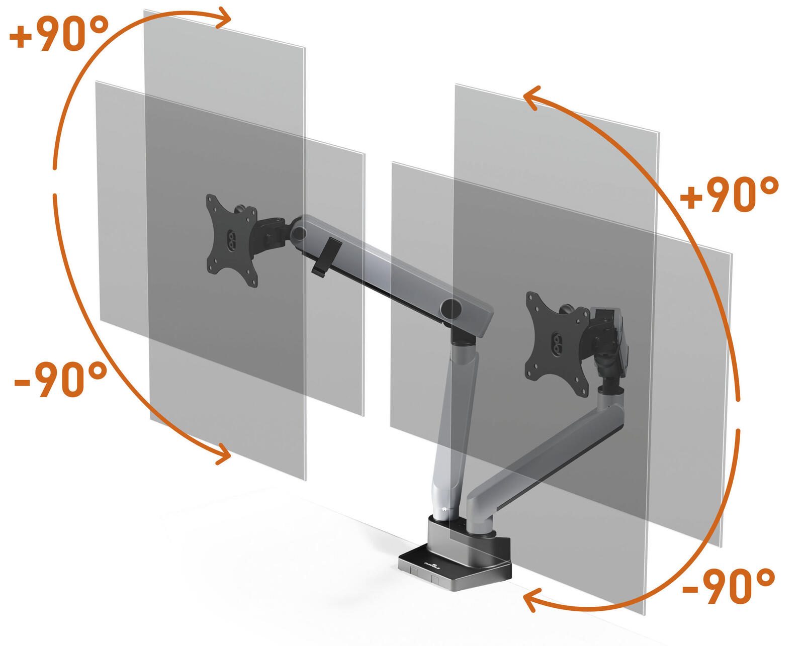 DURABLE Monitor-Halterung Select Plus Dual silber