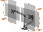 DURABLE Monitor-Halterung Select Plus Dual silber
