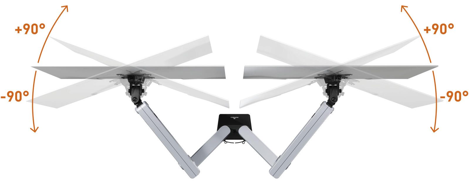 DURABLE Monitor-Halterung Select Plus Dual silber