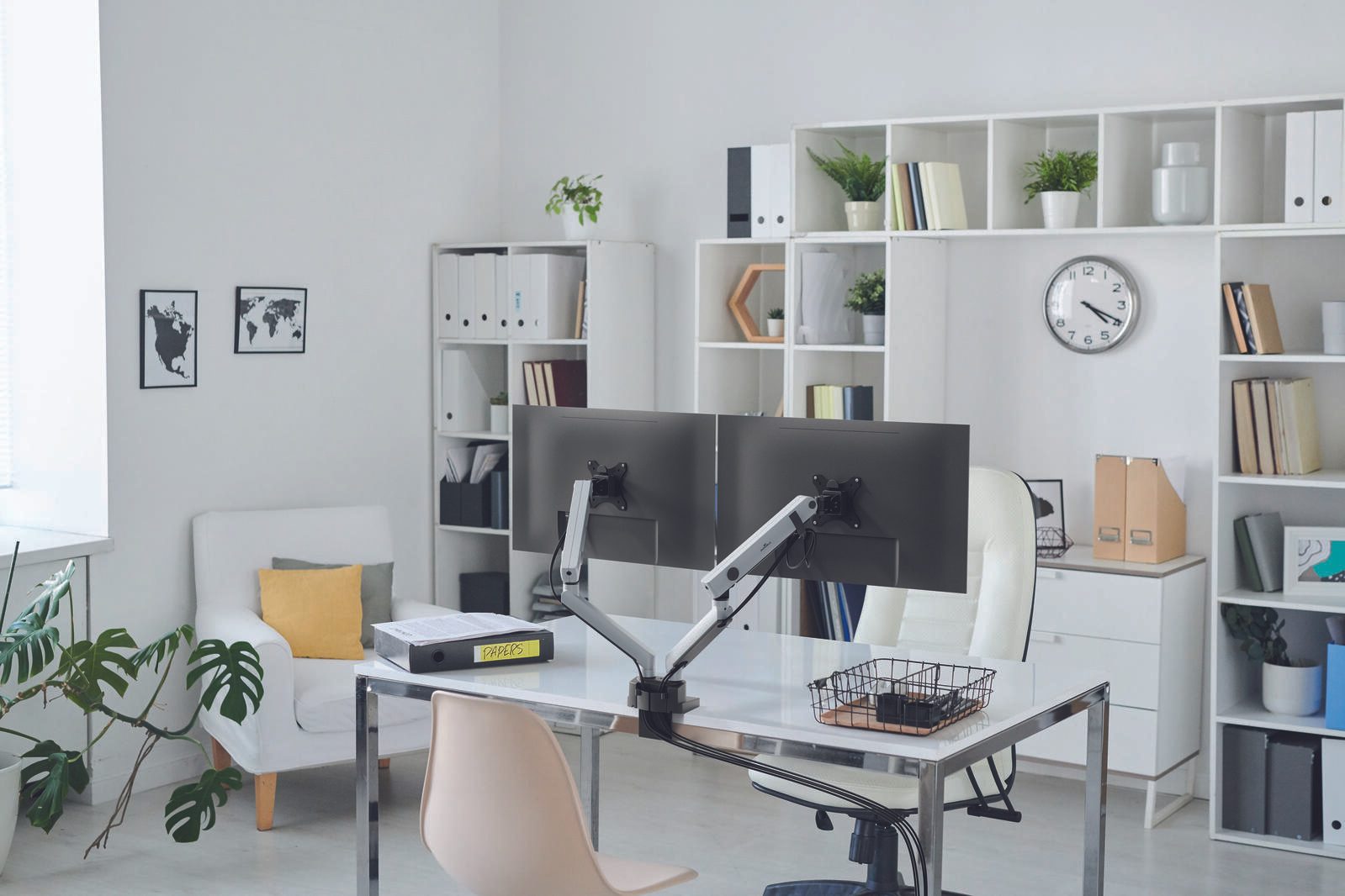 DURABLE Monitor-Halterung Select Plus Dual silber