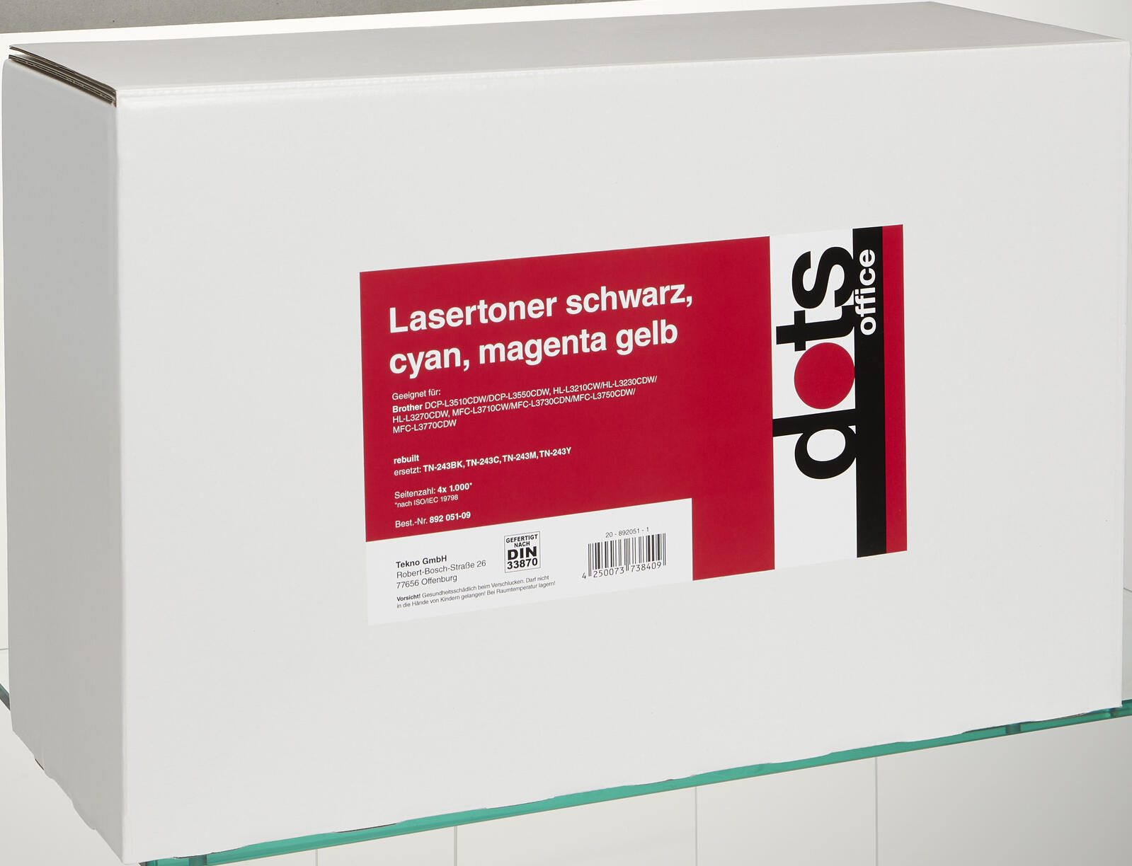 dots Toner kompatibel zu brother TN243BK/C/M/Y, 4er-Set schwarz, cyan, magenta, gelb