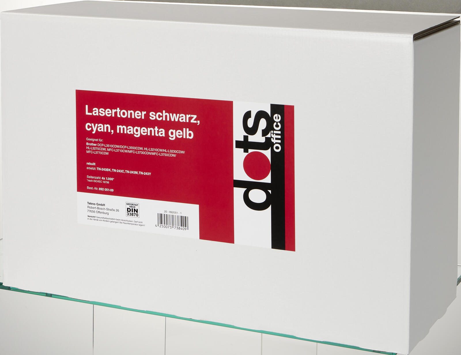 dots Toner kompatibel zu brother TN243BK/C/M/Y, 4er-Set schwarz, cyan, magenta, gelb
