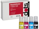 dots Tintenflaschen kompatibel zu EPSON 102 (T03R640), 4er-Set schwarz, cyan, magenta, gelb