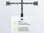 goobay Monitor-Halterung Dual Flex schwarz