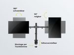 goobay Monitor-Halterung Dual Flex schwarz