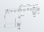 goobay Monitor-Halterung Dual Flex schwarz