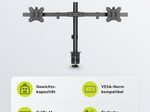 goobay Monitor-Halterung Dual Flex schwarz