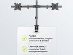 goobay Monitor-Halterung Dual Flex schwarz