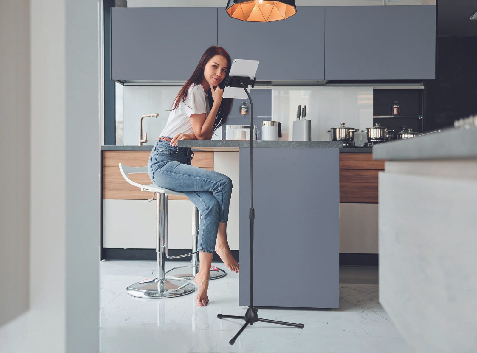 DURABLE Tablet-Halterung Twist Floor schwarz