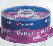 Verbatim DVD+R 4,7GB 16x 25er Spindel