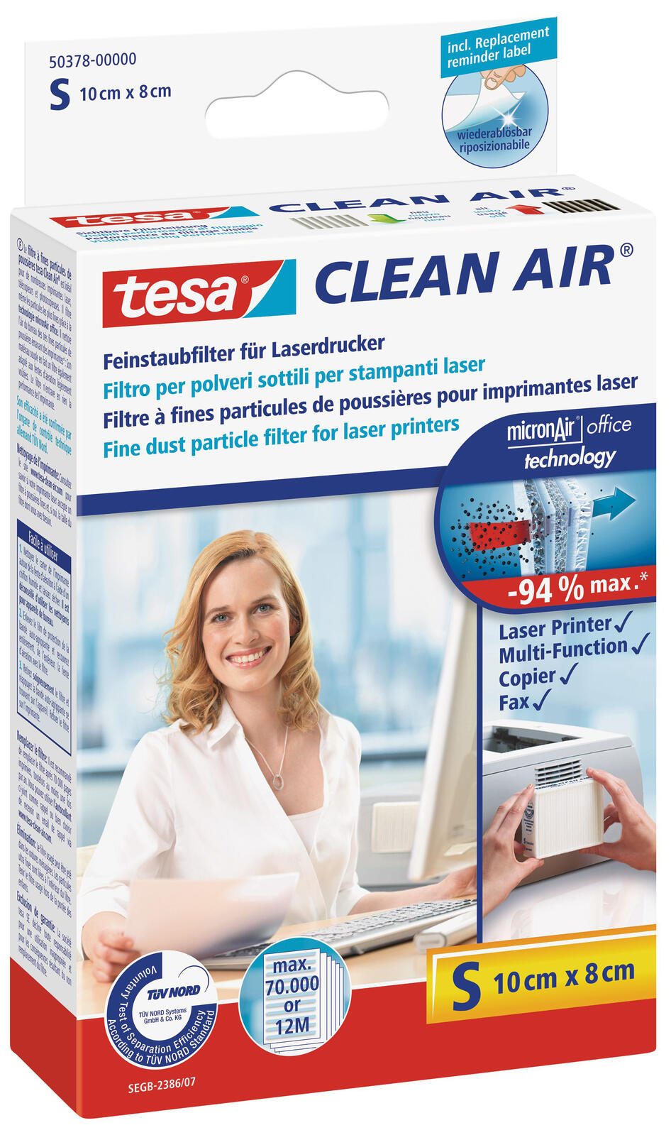 tesa Feinstaubfilter Clean AirGröße S