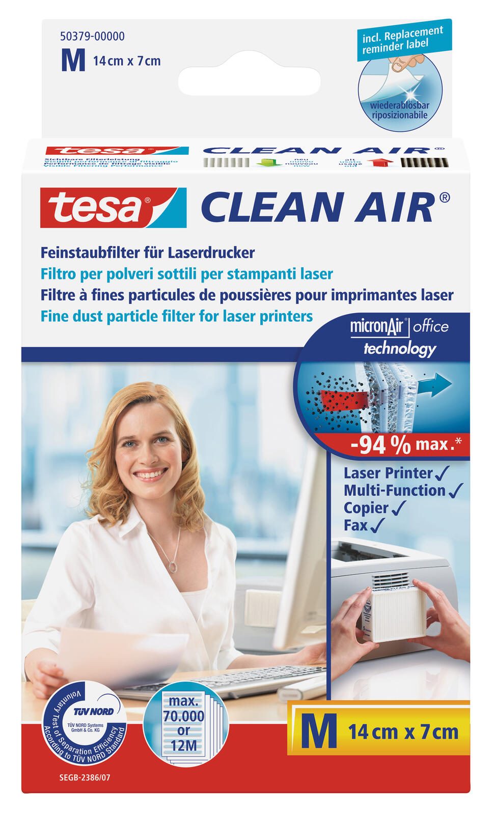 tesa Feinstaubfilter Clean AirGröße M