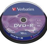 Verbatim DVD+R 4,7GB 16x 10er Spindel