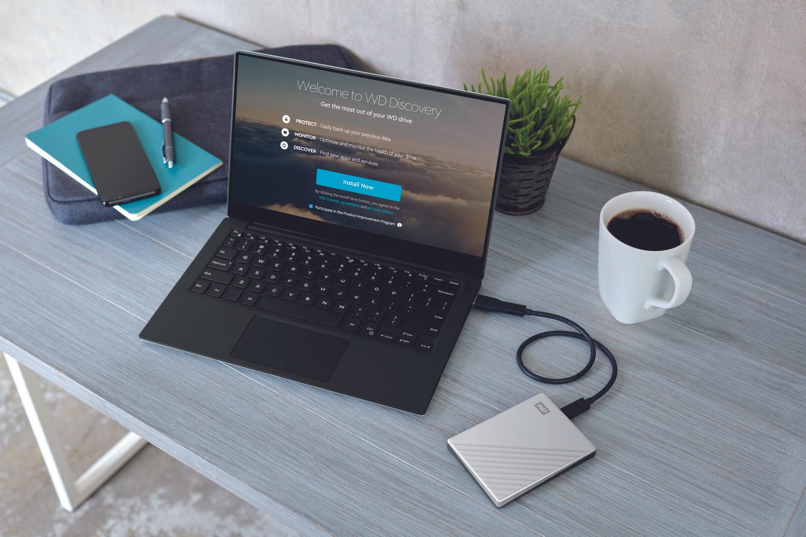 WD My Passport Ultra mobile Festplatte 1 TB silber