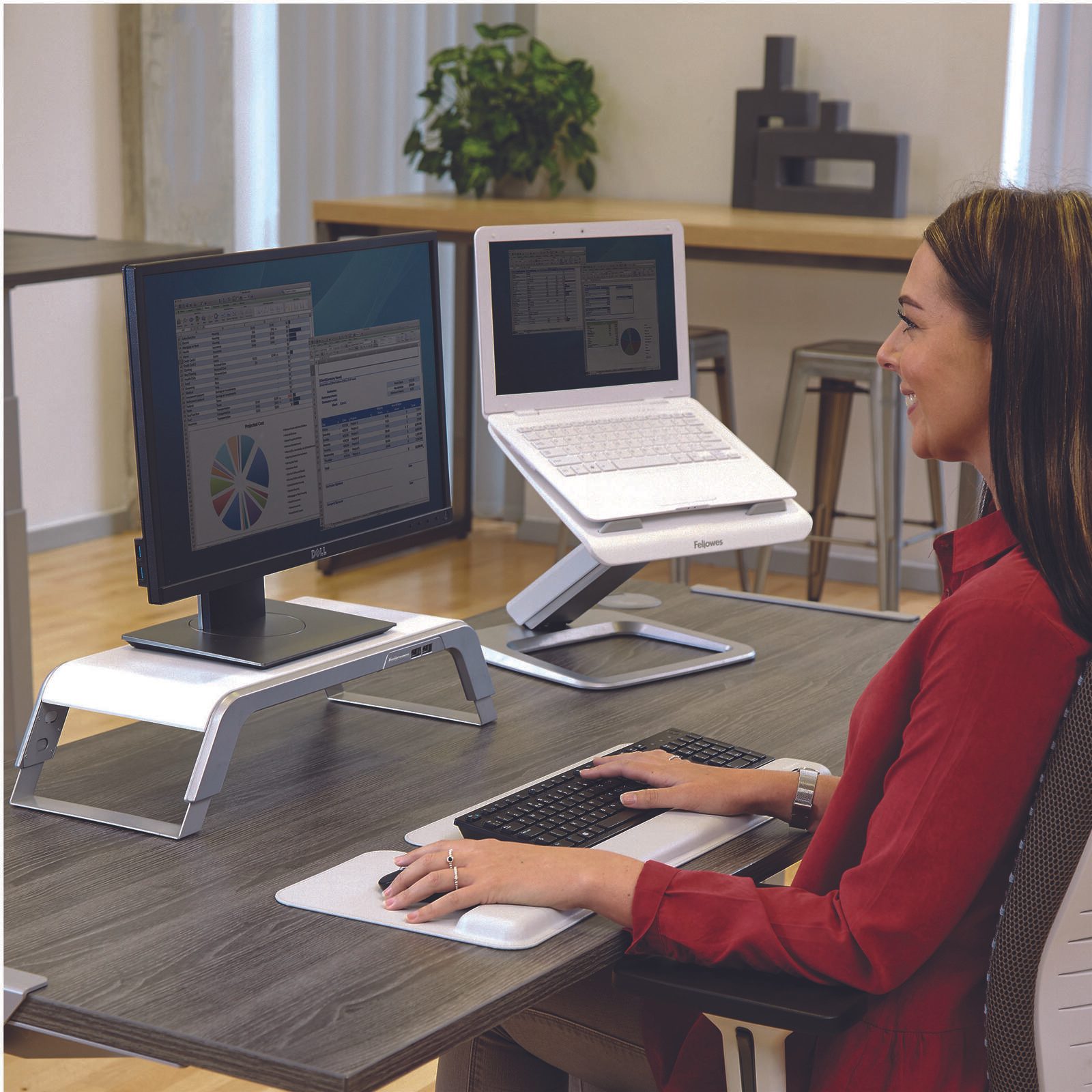 Fellowes Monitorständer Hana weiß