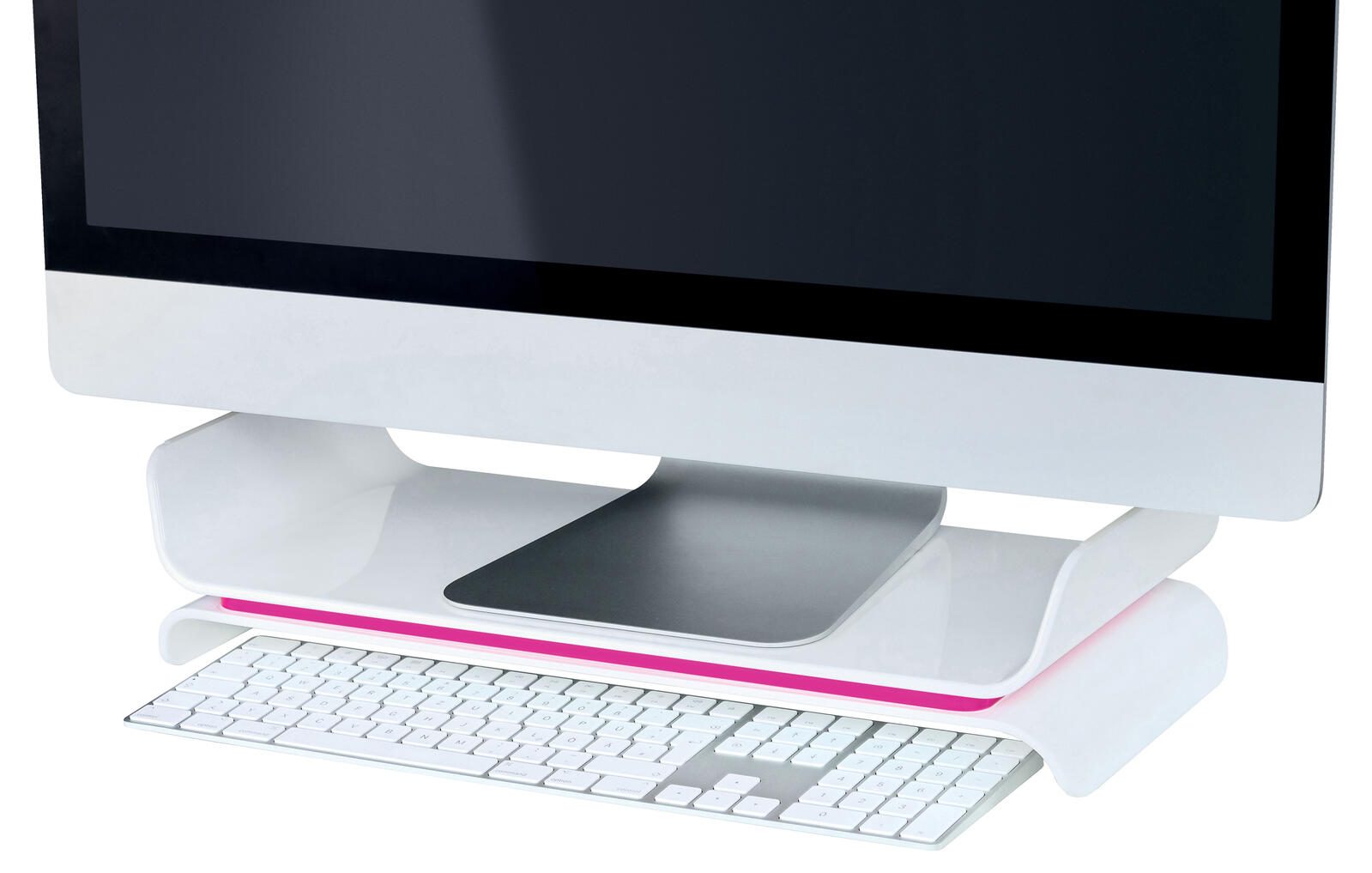 LEITZ Monitorständer Ergo WOW weiß, pink