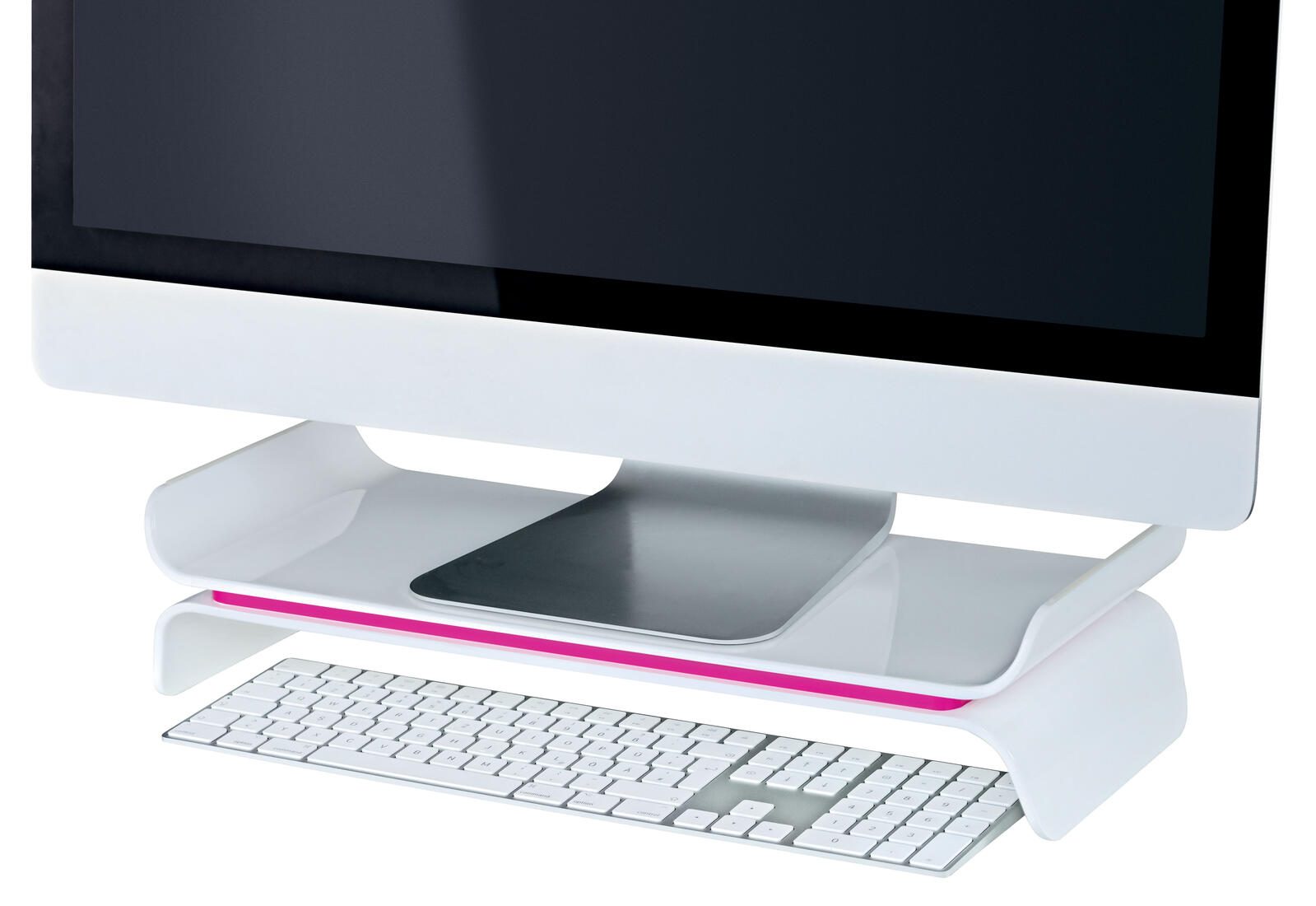 LEITZ Monitorständer Ergo WOW weiß, pink