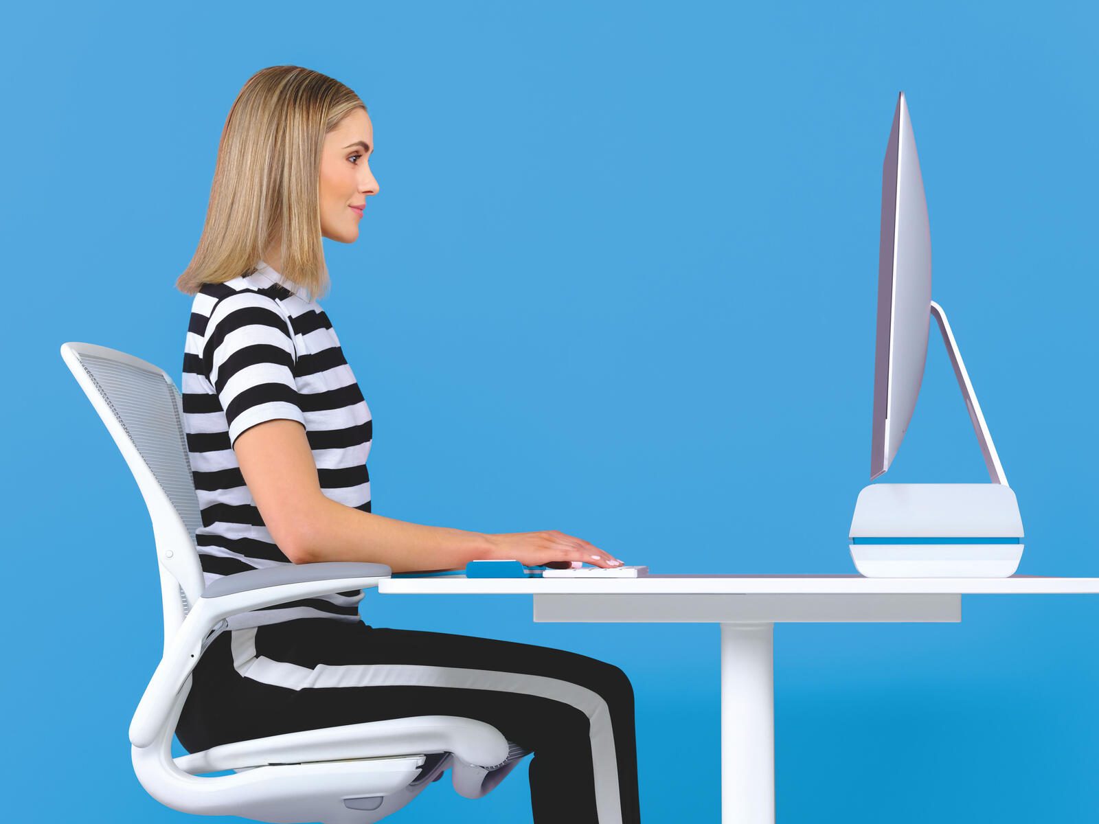 LEITZ Monitorständer Ergo WOW weiß, blau