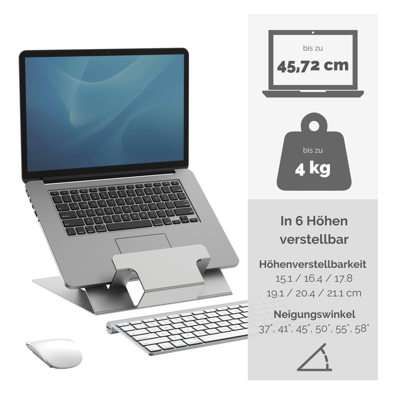 Fellowes Notebook-Ständer Hylyft silber