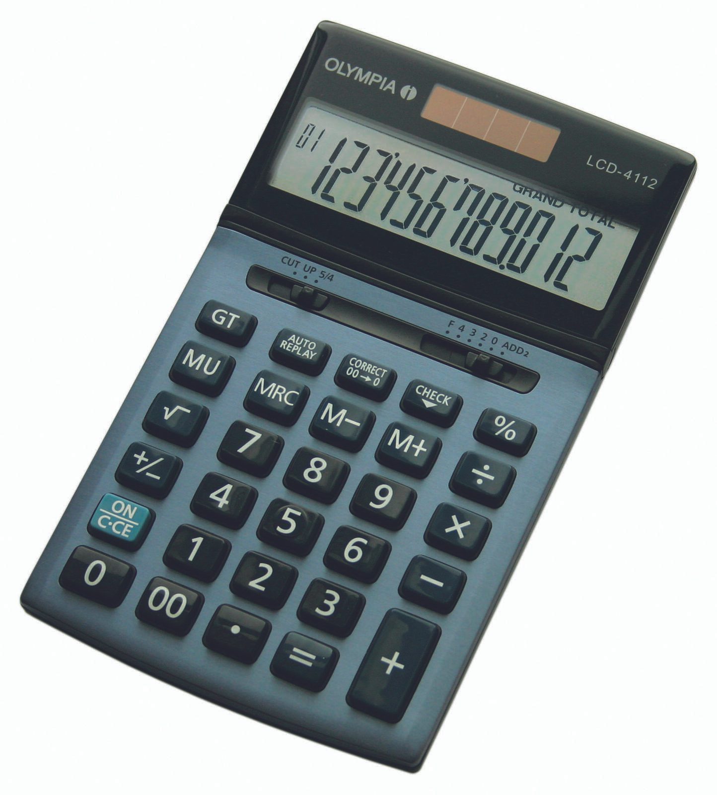 OLYMPIA Tischrechner LCD-4112 stahlblau/schwarz