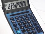 OLYMPIA Tischrechner LCD-4112 stahlblau/schwarz