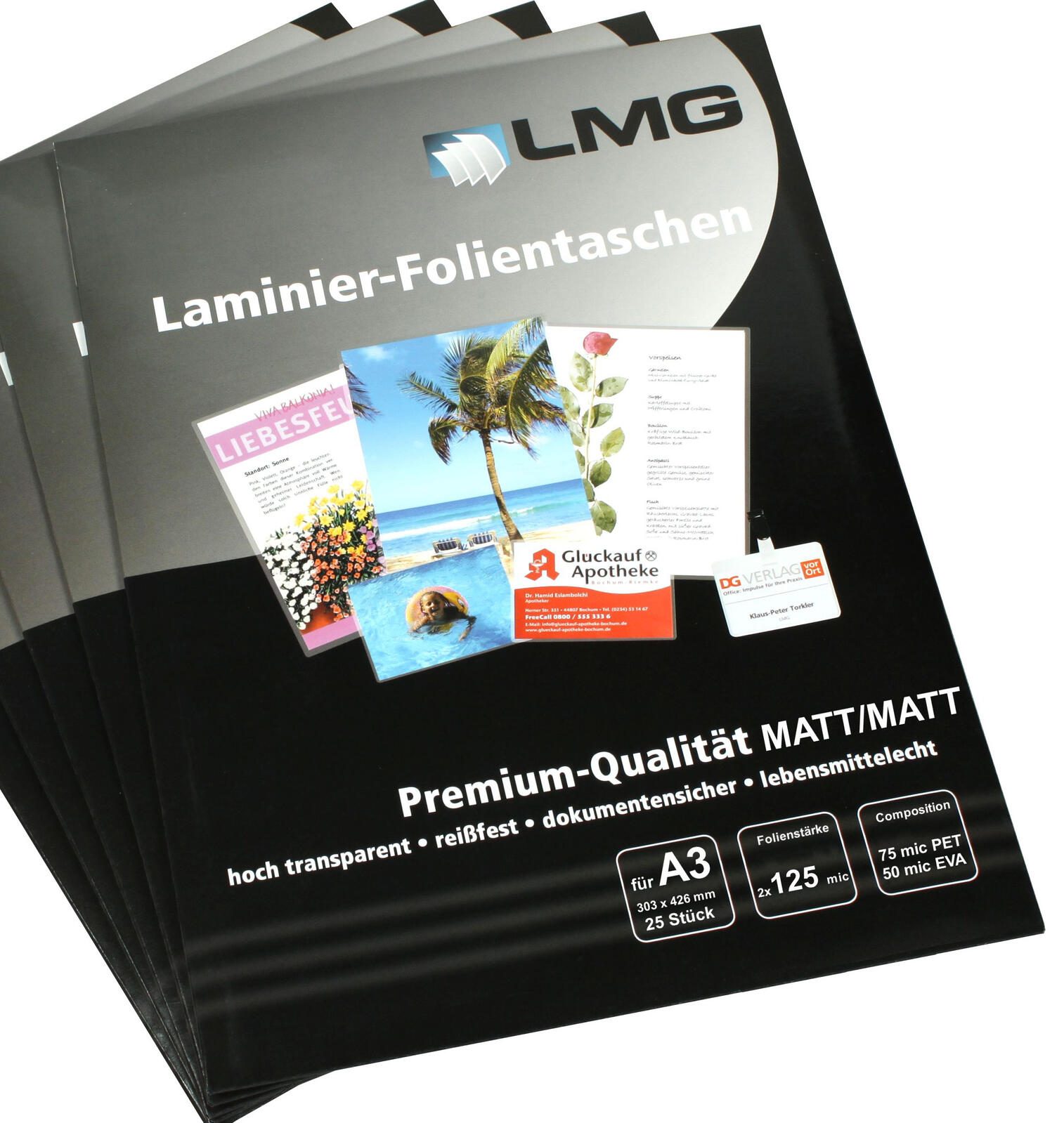 LMG Laminierfolien matt 125 mikron A3