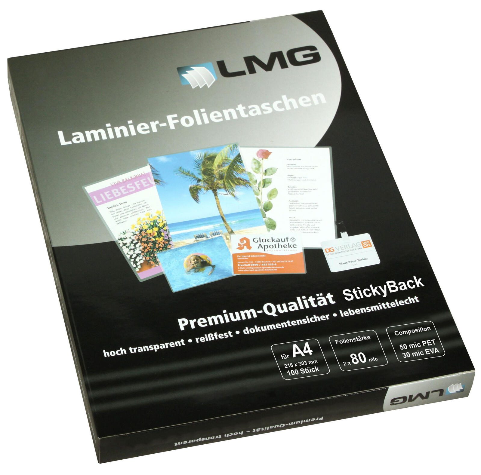 LMG Laminierfolien glänzend 80 mikron A4