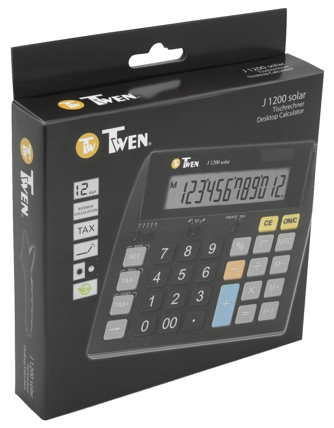 TWEN Tischrechner J-1200 schwarz