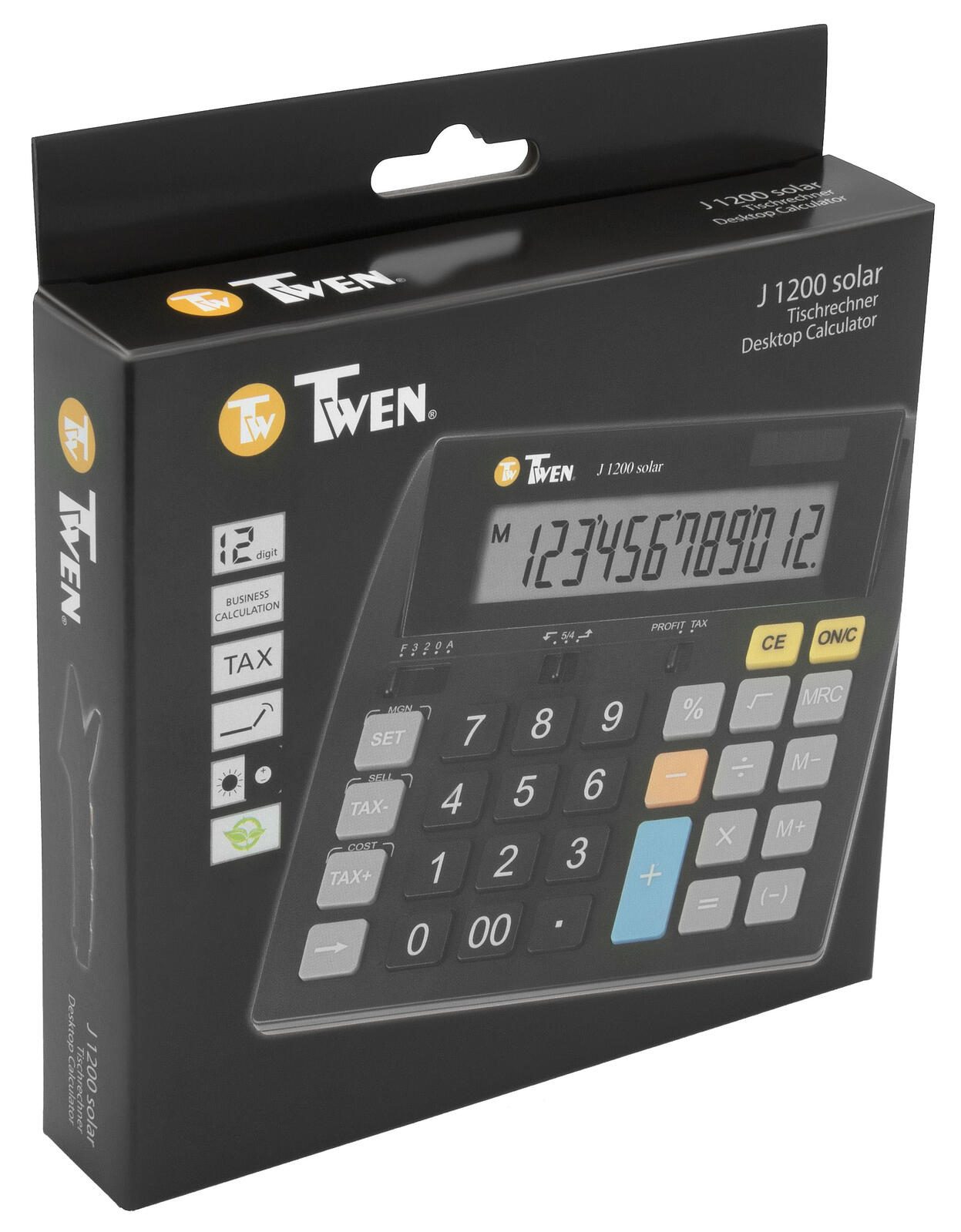 TWEN Tischrechner J-1200 schwarz