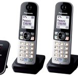 Panasonic Schnurloses Telefon-Set mit Anrufbeantworter KX-TG6824GB schwarz-silber