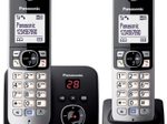 Panasonic Schnurloses Telefon-Set mit Anrufbeantworter KX-TG6822GB schwarz-silber