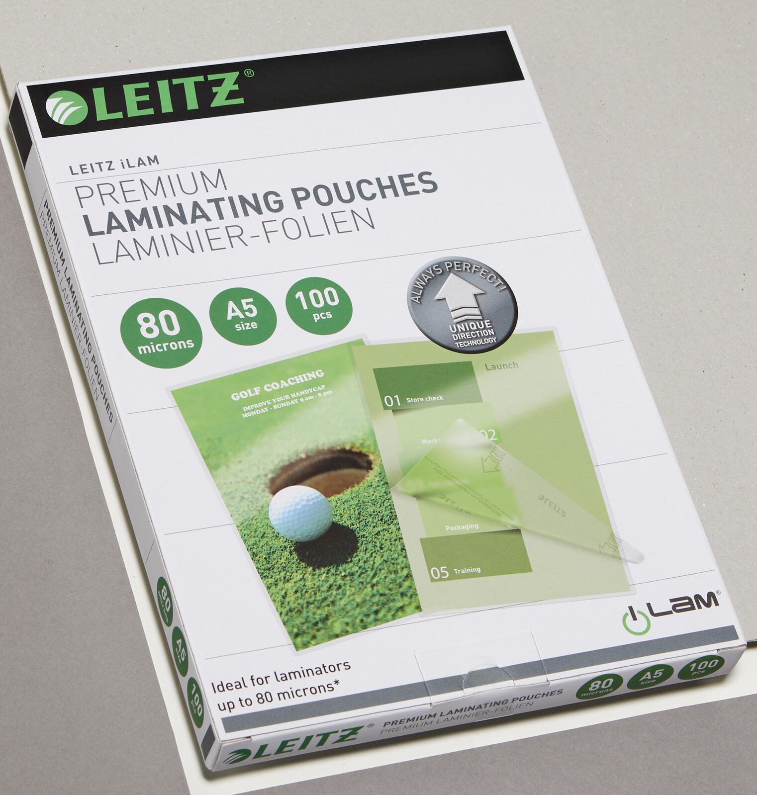 LEITZ Laminierfolien glänzend 80 mikron A5
